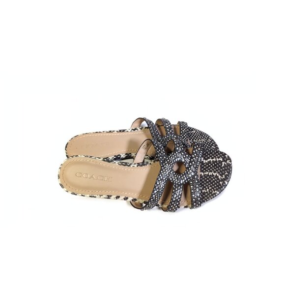 Coach Sandals Size 10 Kennedy Snake Studded Sandals - Picture 4 of 8